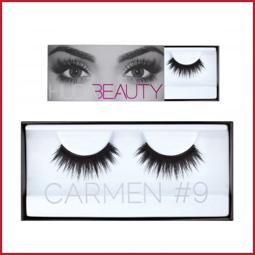 Huda Beauty Classic eyelash, Carmen # 9 eyelash, Double-stacked Phenomenal Root Volume, Graduated ends, Fluttery & feminine Effect with Ultra Dramatic Style for Lash Lovers, Synthetic/Natural Fibre, Light-weight & Comfortable Feel - Cruelty-free