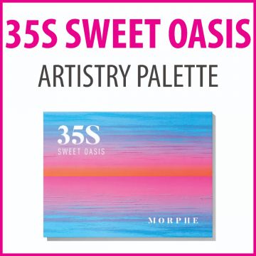 Morphe 35S Sweet Oasis Artistry Palette for Eyes, Pink & Turquoise Tones, Matte along with Shimmery Colours  