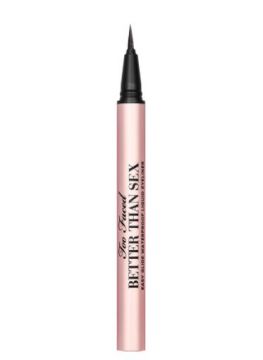 Too Faced Better Than Sex 24 Hour Liquid Eyeliner, High-Pigment Waterproof Eyeliner, Deep Black Colour, Non-Fading, Smudge Proof & Flake Proof