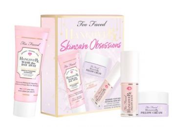 Too Faced Hangover Skincare Obsessions, Maximize Your Skin Potential, Minis Set, Cleanser, Balm & Cream