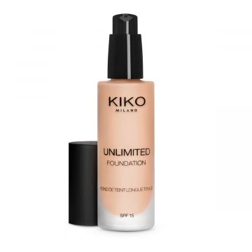 Kiko Milano Unlimited Foundation with SPF 15, Long-Lasting Up-to 24hr Stay & Medium-High Coverage