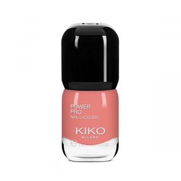 Kiko Milano Power Pro Nail Lacquer, Flawless Shine for 7 days, Pigmented with Maximum Coverage-Appearance & Performance, Shiny Finish, Salon-quality | Shade - 86 Blossom Rose - 11ml (Peach nude, rose pink)