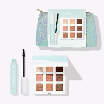 Tarte Paradise in a Pouch Eye Collection, Limited Eyeshadow Palette, Best-Selling Mascara & Bag