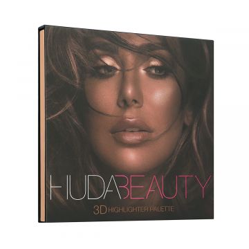 Huda Beauty 3D Cream & Powder Highlighter Palette, Highly-Pigmented, Insta-Glow-Matte & Dewy Finish | Shade - Bronze Sands