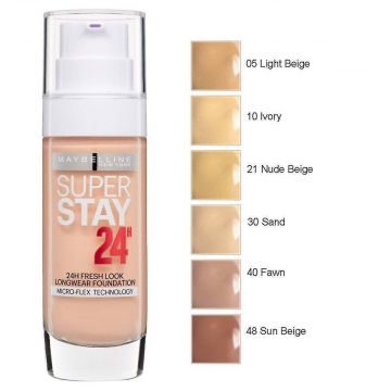 Maybelline SuperStay Foundation 24 Hours, Fresh Look, Transfer Resistant, Smudge Proof, Full Coverage & Breathable