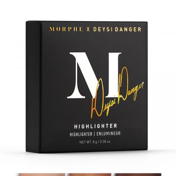 Morphe X Deysi Danger Face Highlighter, Limited Edition, Shimmer Finish, Creamy Form - Pink & Lilac Shade