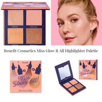 Benefit Miss Glow-It-All! Highlighter Palette 4-In-1 Watt’s Up! Cream Palette