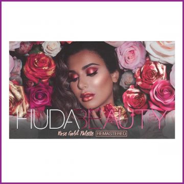 Huda Beauty Rose Gold Remastered Eyeshadow Palette, 18 Shades, Matte & Metallic Finish, Everyday Palette