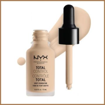 NYX Professional Makeup Total Control Drop Foundation, Buildable Coverage, Long Lasting, Vegan Formula & Matte Finish