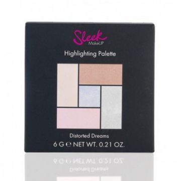 Sleek Makeup Highlighting Palette, Highly Pigmented, Metallic Finish, Radiant Glow | Shade - Distorted Dreams 