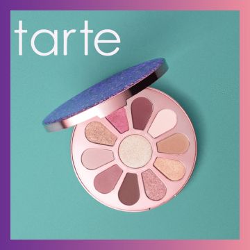 Tarte Love Trust & Fairy Dust Eye Palette, Full of Dreamy, 10 Eyeshadows, 1 Highlighter, Creamy & Pigmented #Flowerpowered Shades