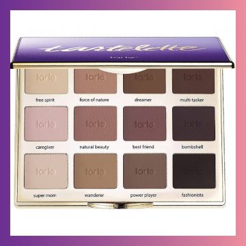 Tarte Tartelette™ Amazonian Clay Matte Palette, Cool-Toned Eyeshadows, 12 Shades, Arranged in Rows for 3 Looks, Smooth Blending