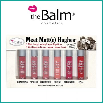 The Balm Meet Matt(e) Hughes Travel Friendly, Collection of 6 Long-Stay Mini Liquid Lipsticks